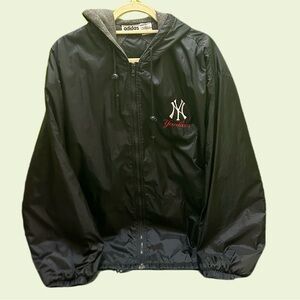 Adidas Blue and Gray  Nylon Jacket vintage NY Yankees L